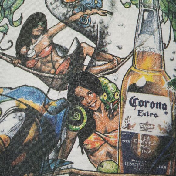 Vintage Jimmy Buffett Shirt Mens XL Giant Tag Double Sided Chameleon Caravan 90s - Picture 7 of 16